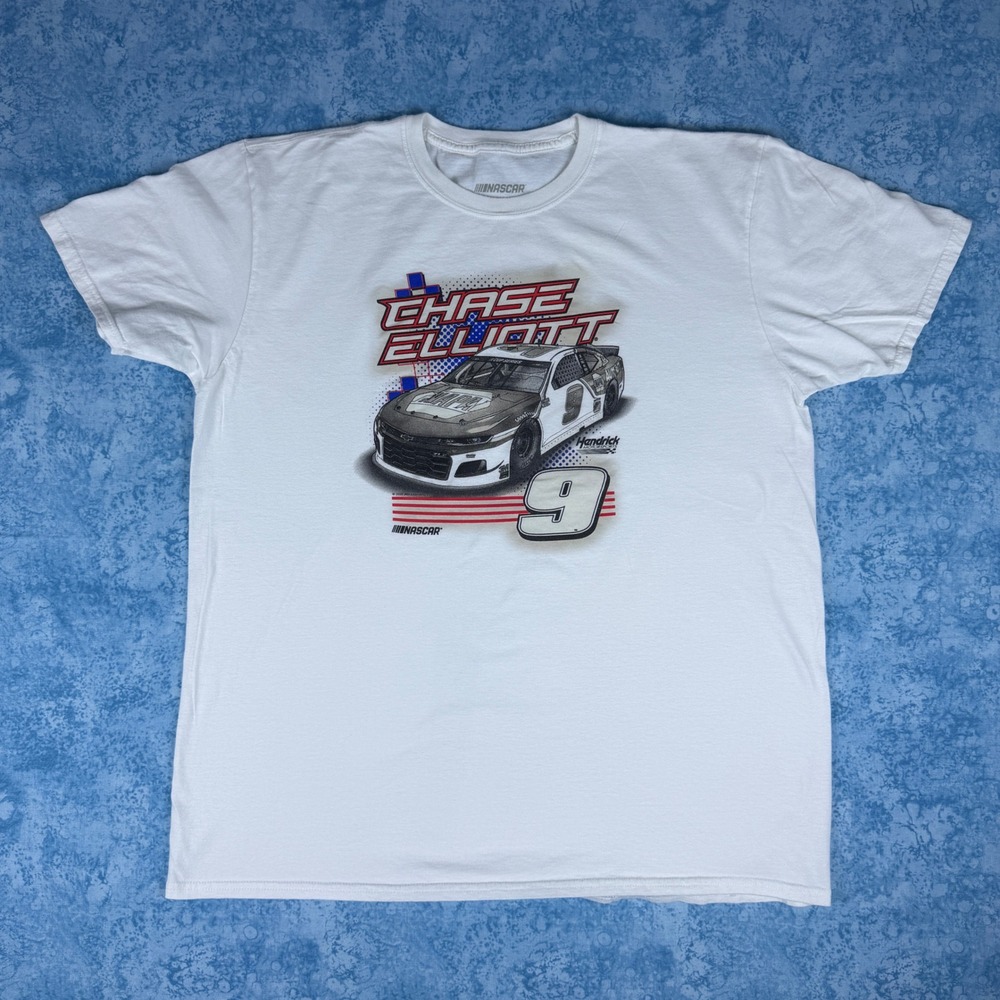 NASCAR Chase Elliott Hendrick Motorsports #9 NAPA White Graphic T-Shirt XL